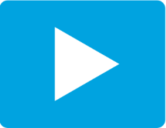 Blue video play button